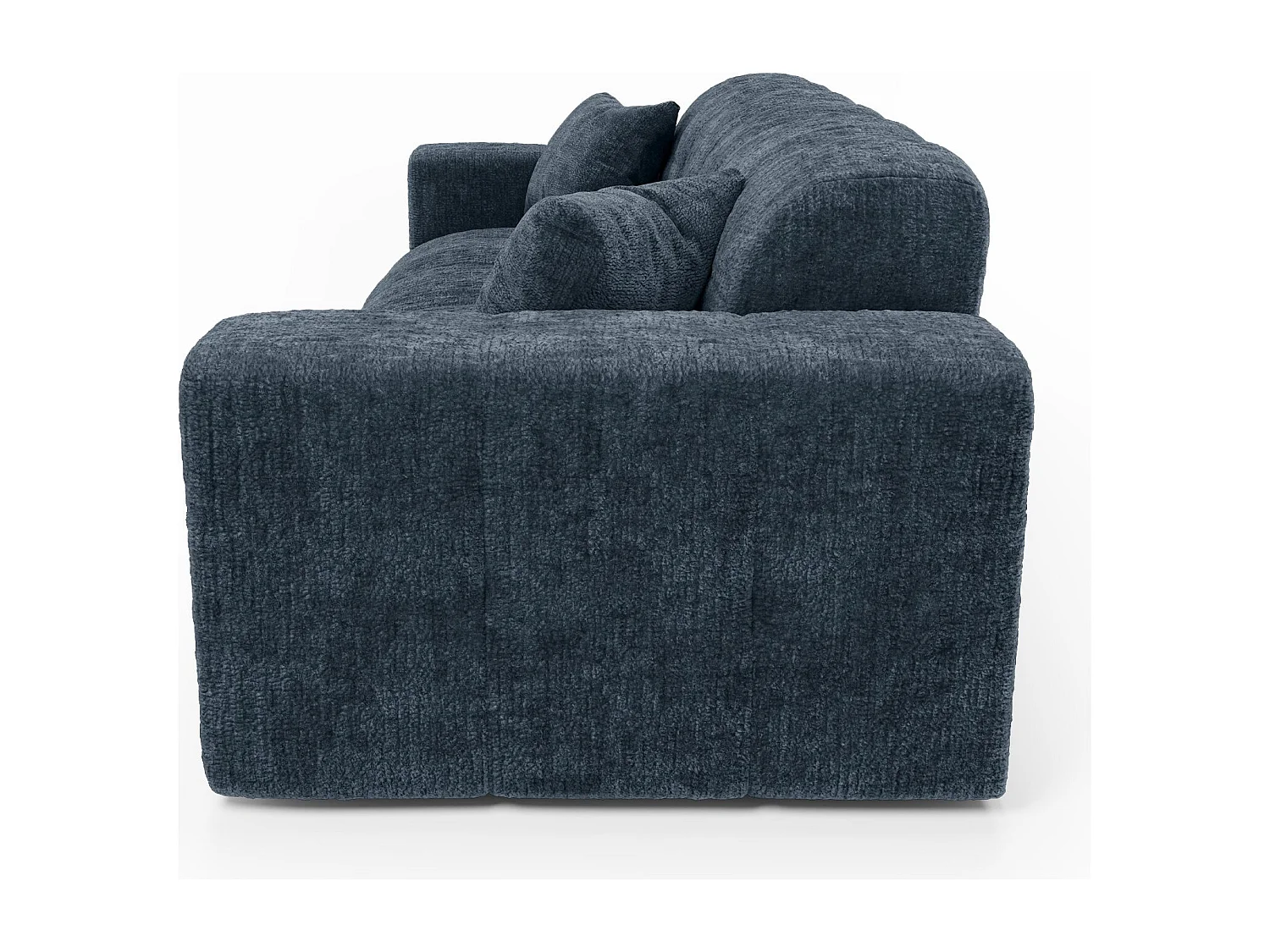 Canapé COCOON en Velours gaufré Bleu minéral