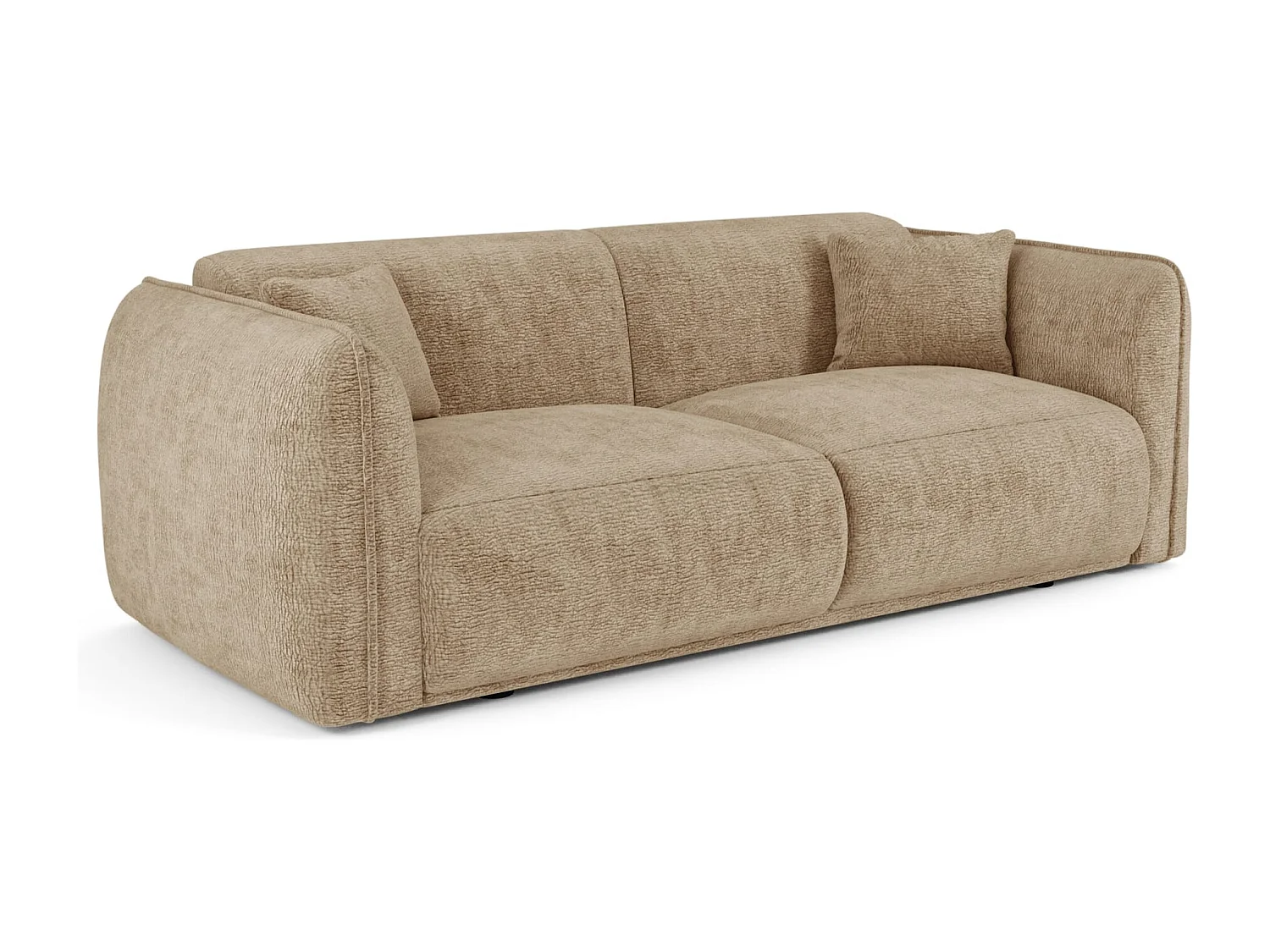 Canapé LUSH en Velours à motifs Beige taupe