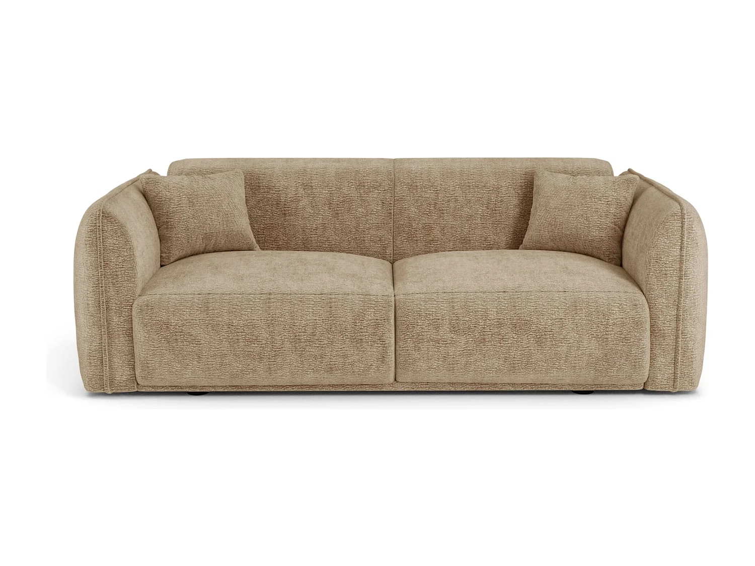 Canapé LUSH en Velours à motifs Beige taupe