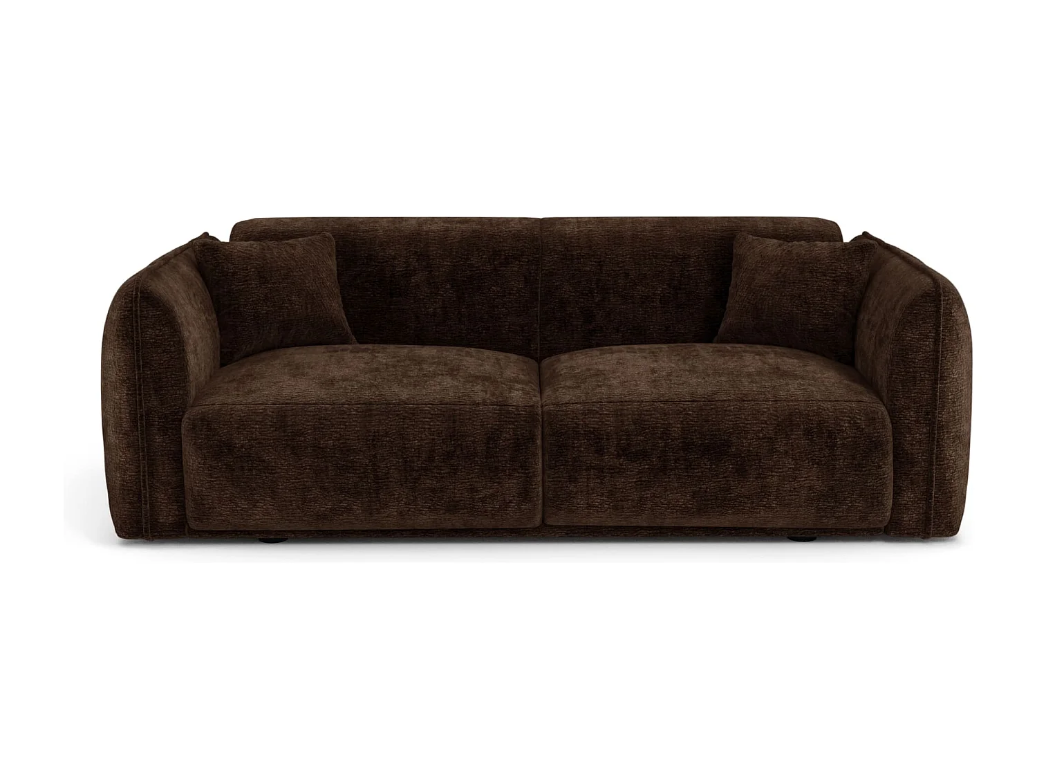 Canapé LUSH en Velours à motifs Brun expresso