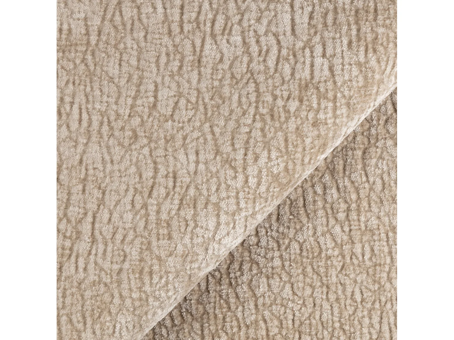 Canapé LUSH en Velours à motifs Beige taupe