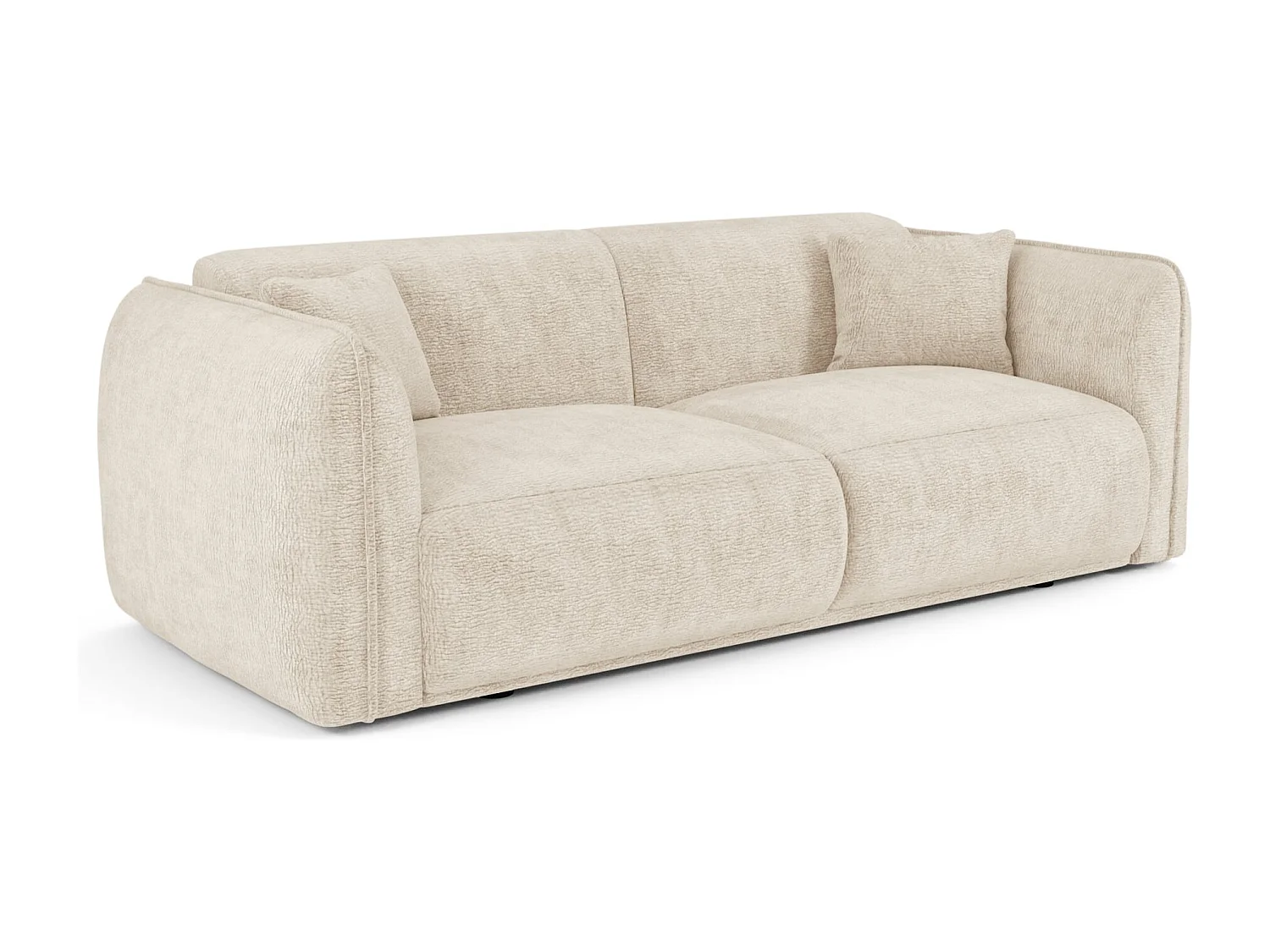 Canapé LUSH en Velours à motifs Crème