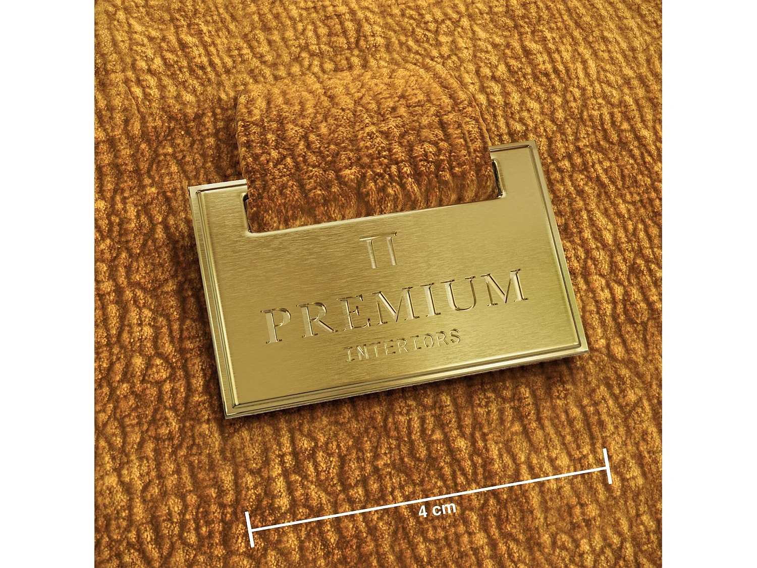 Canapé LUSH en Velours à motifs Moutarde