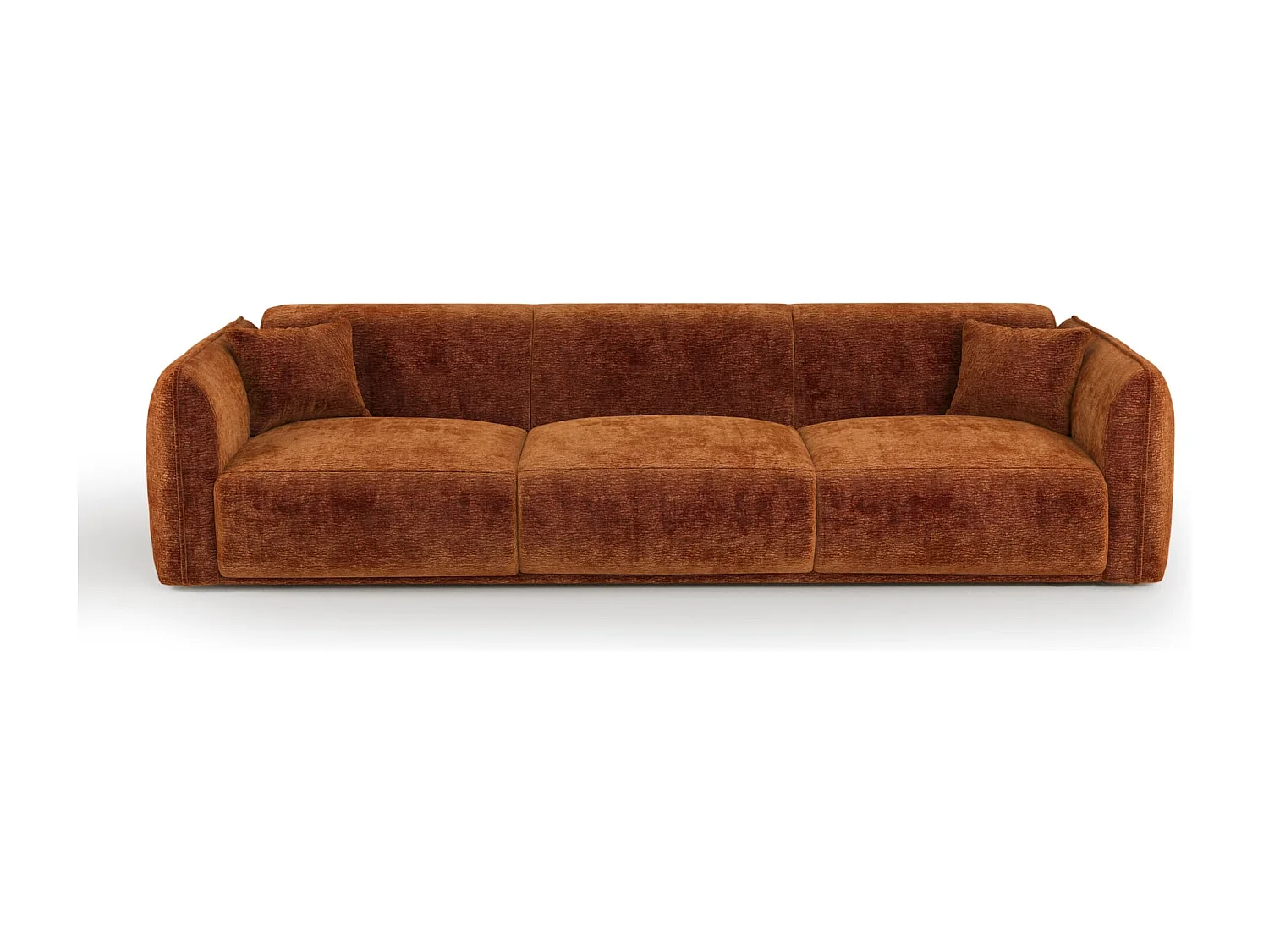 Canapé LUSH en Velours à motifs Terracotta