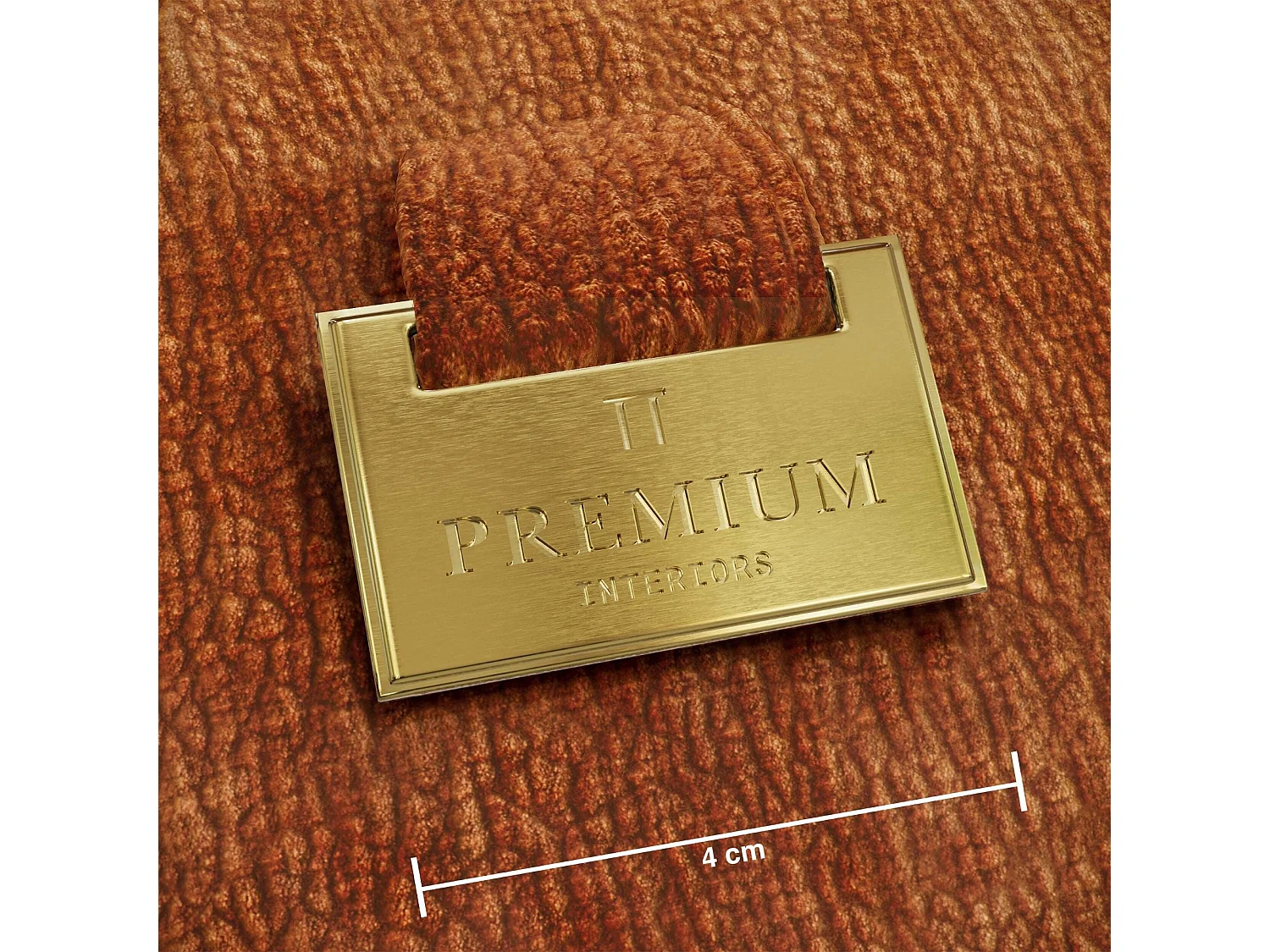 Canapé LUSH en Velours à motifs Terracotta