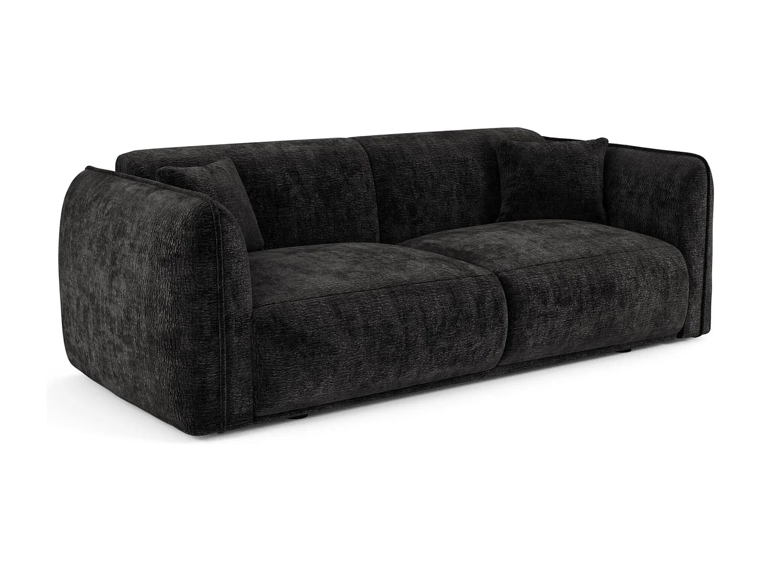 Canapé LUSH en Velours à motifs Noir