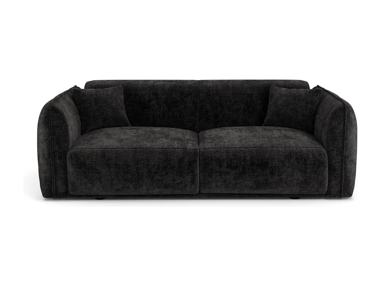 Canapé LUSH en Velours à motifs Noir