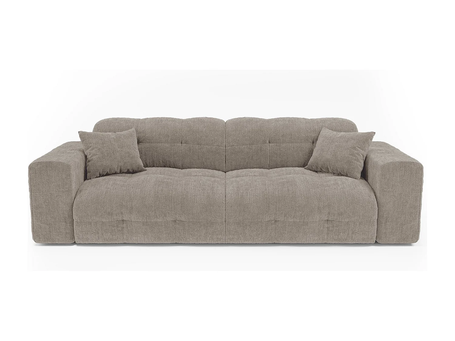 Canapé COCOON en Velours gaufré Taupe