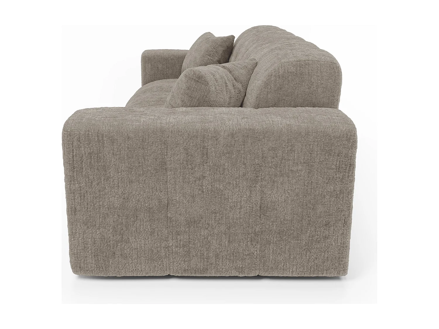 Canapé COCOON en Velours gaufré Taupe