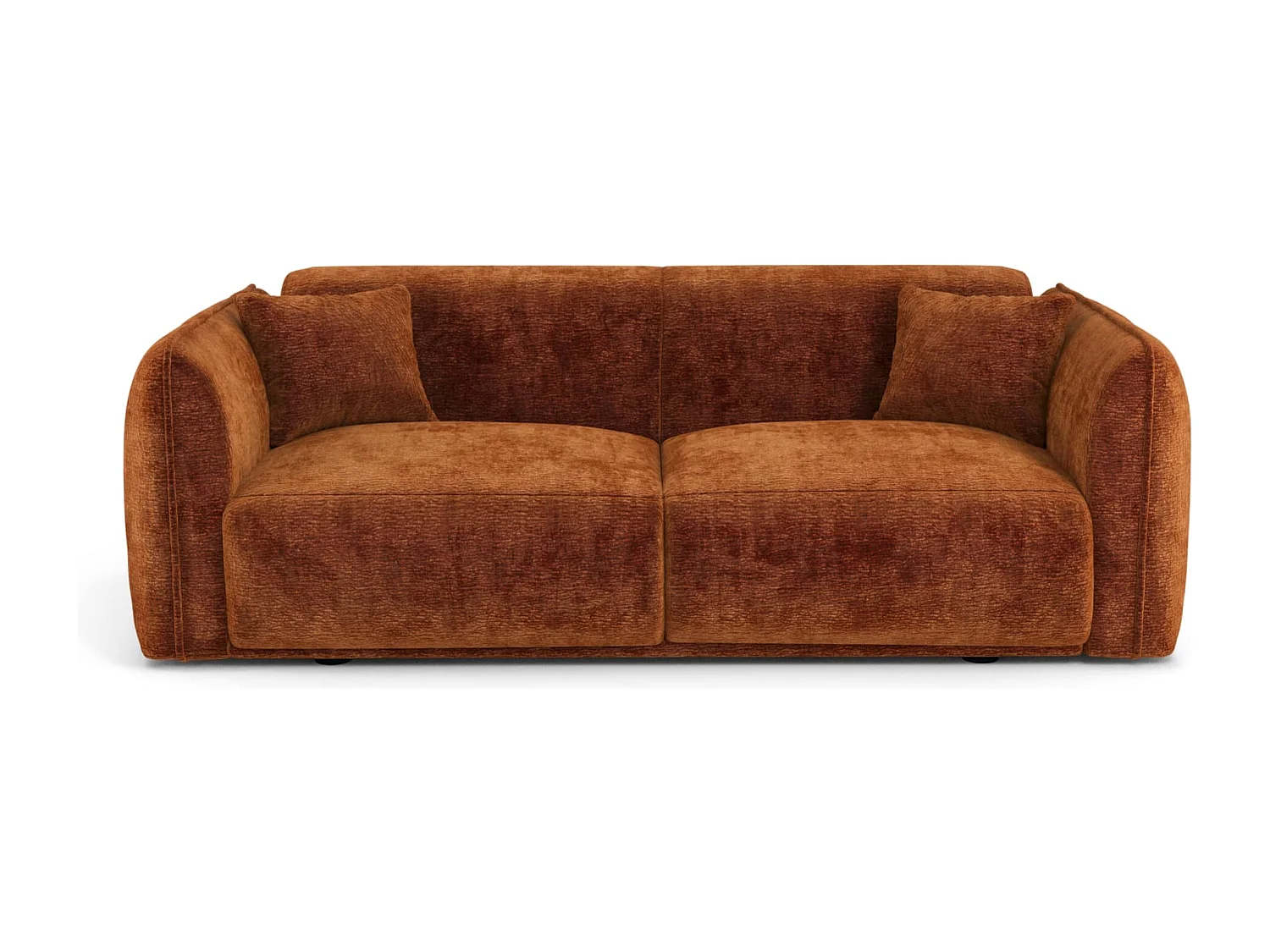 Canapé LUSH en Velours à motifs Terracotta