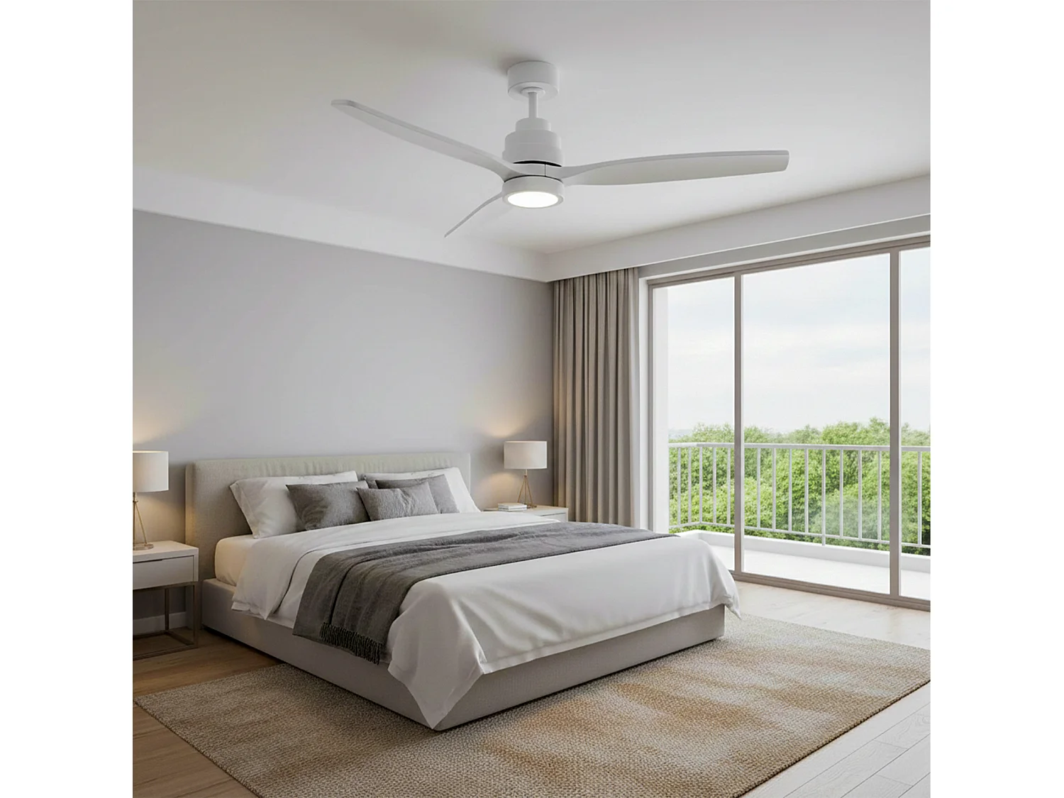 Ventilador de techo con luz led 132 cm wifi 6 velocidades – helix