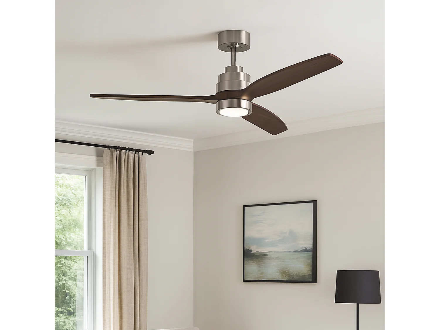 Ventilador de techo con luz led 132 cm wifi 6 velocidades – helix