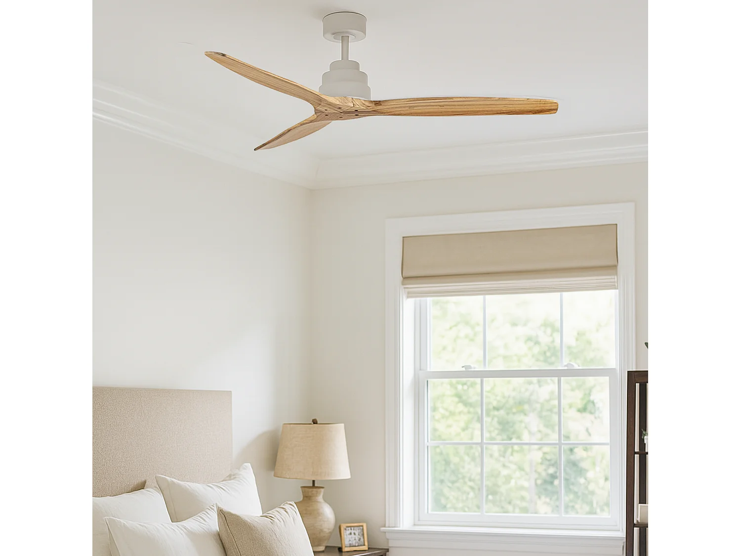 Ventilador de techo 132 cm haya 6 velocidades wifi – helix