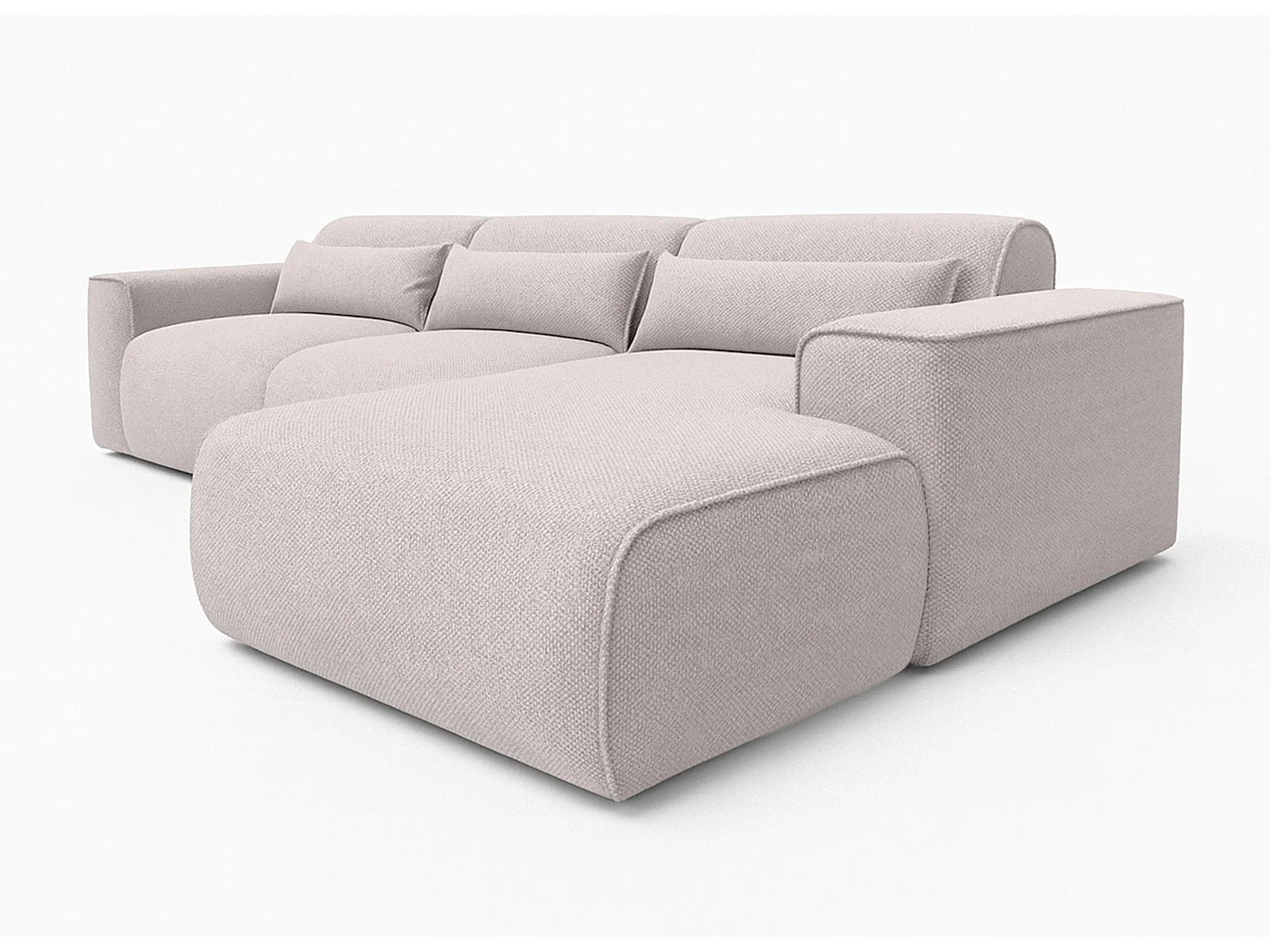 AX LIVING Wohnlandschaft mit Schlaffunktion Ruyam Sofa Creme 310 cm R