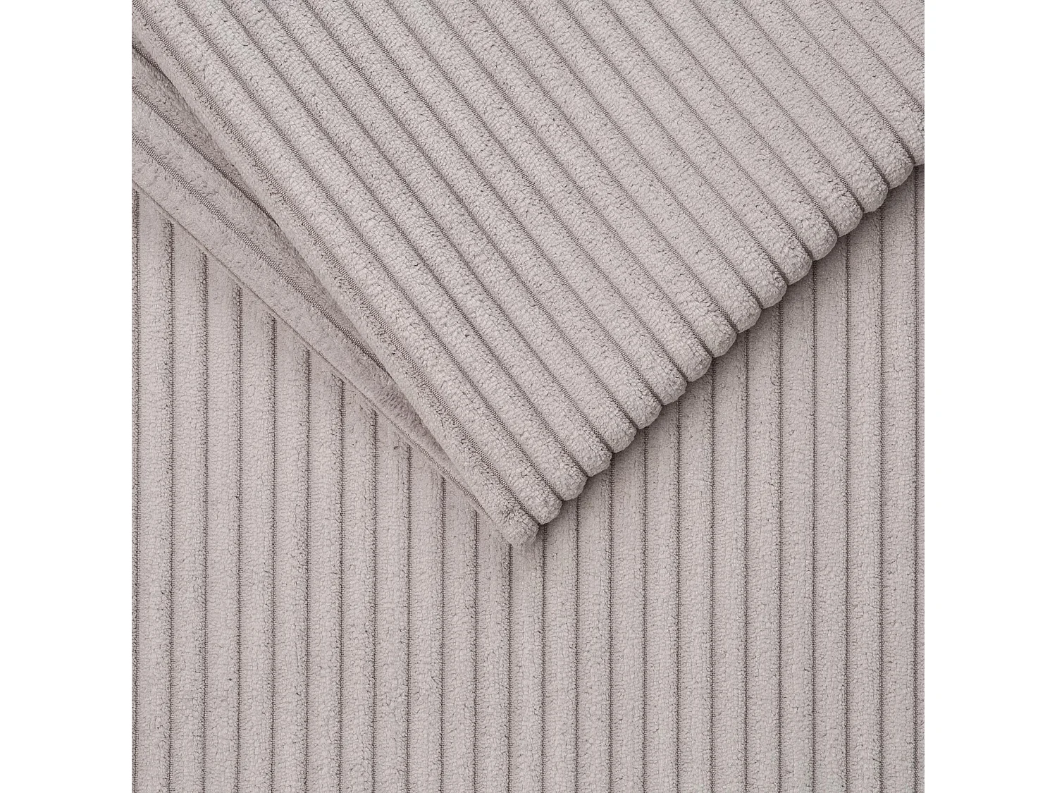 AX LIVING Canapé 2 places Hatay velours côtelé gris clair convertible avec coffre