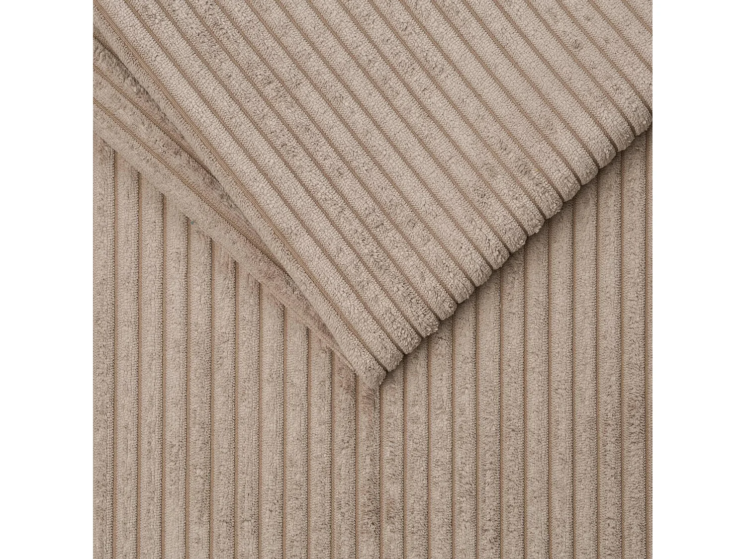 AX LIVING Hatay Schlafsofa 2 Sitzer Cord Sofa in Beige mit Bettkasten