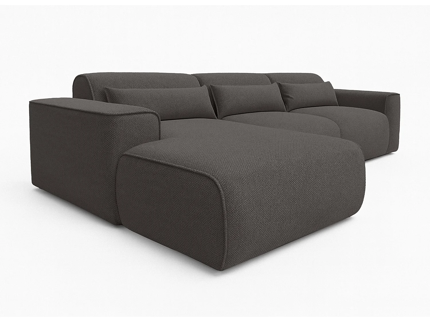 AX LIVING Wohnlandschaft mit Schlaffunktion Ruyam Grau Sofa 310 cm L