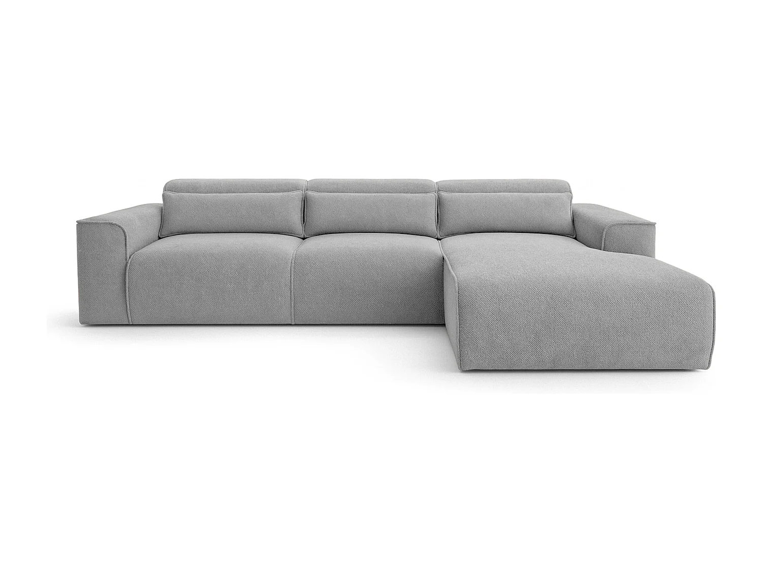 AX LIVING Canapé panoramique Ruyam 310 cm gris foncé convertible droite