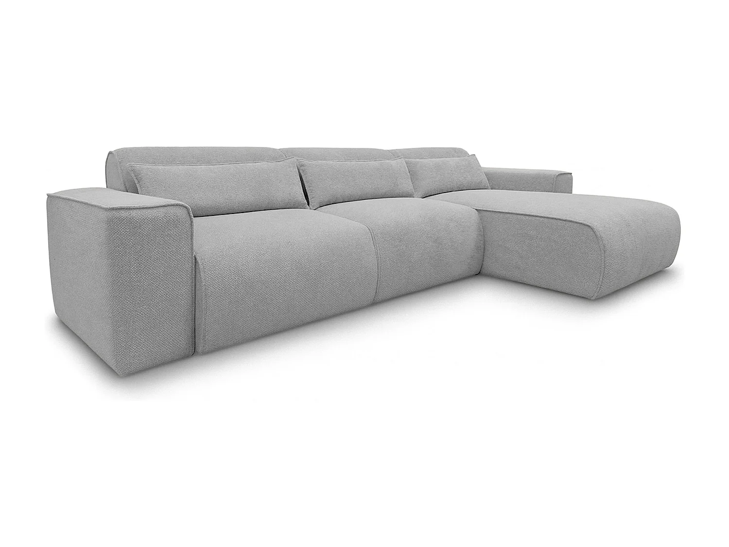 AX LIVING Canapé panoramique Ruyam 310 cm gris foncé convertible droite
