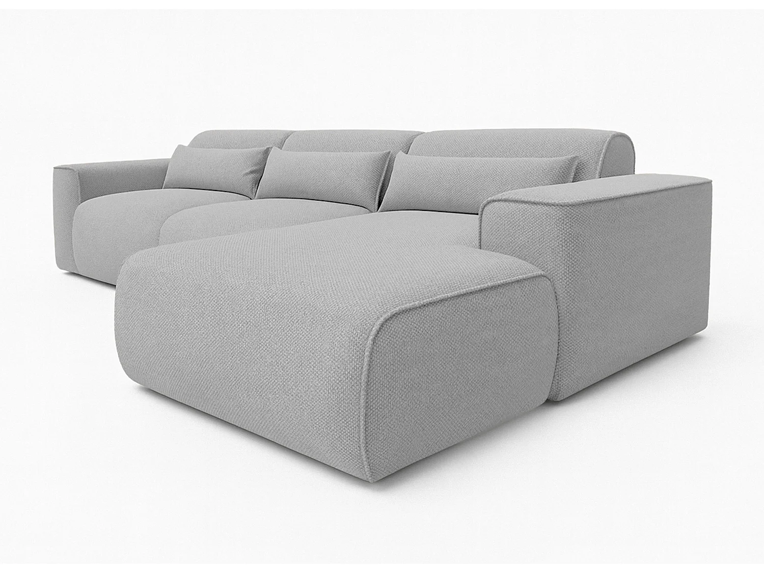 AX LIVING Canapé panoramique Ruyam 310 cm gris foncé convertible droite