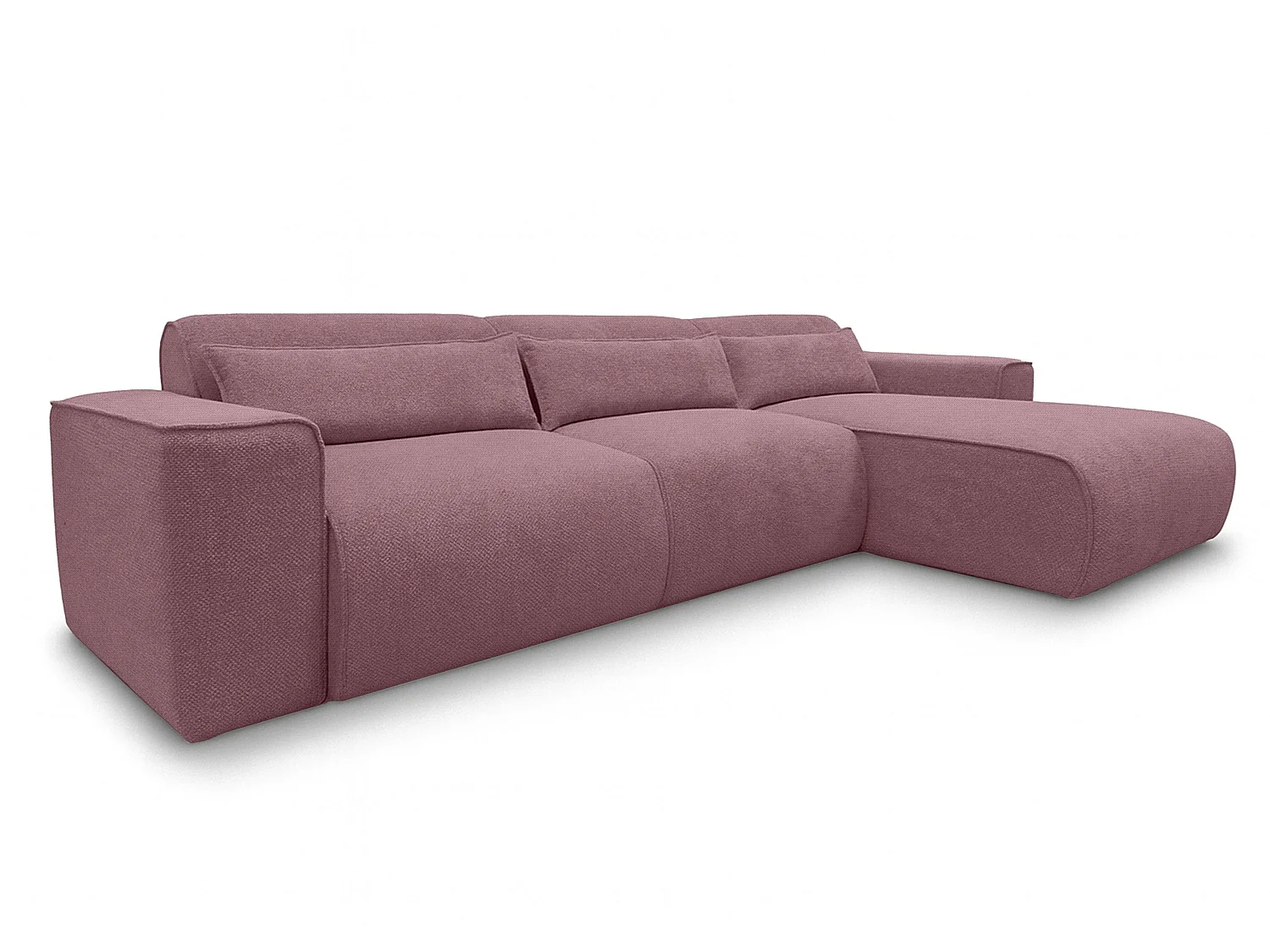 Canapé d'angle panoramique convertible 5 places en tissu gris foncé RUYAM