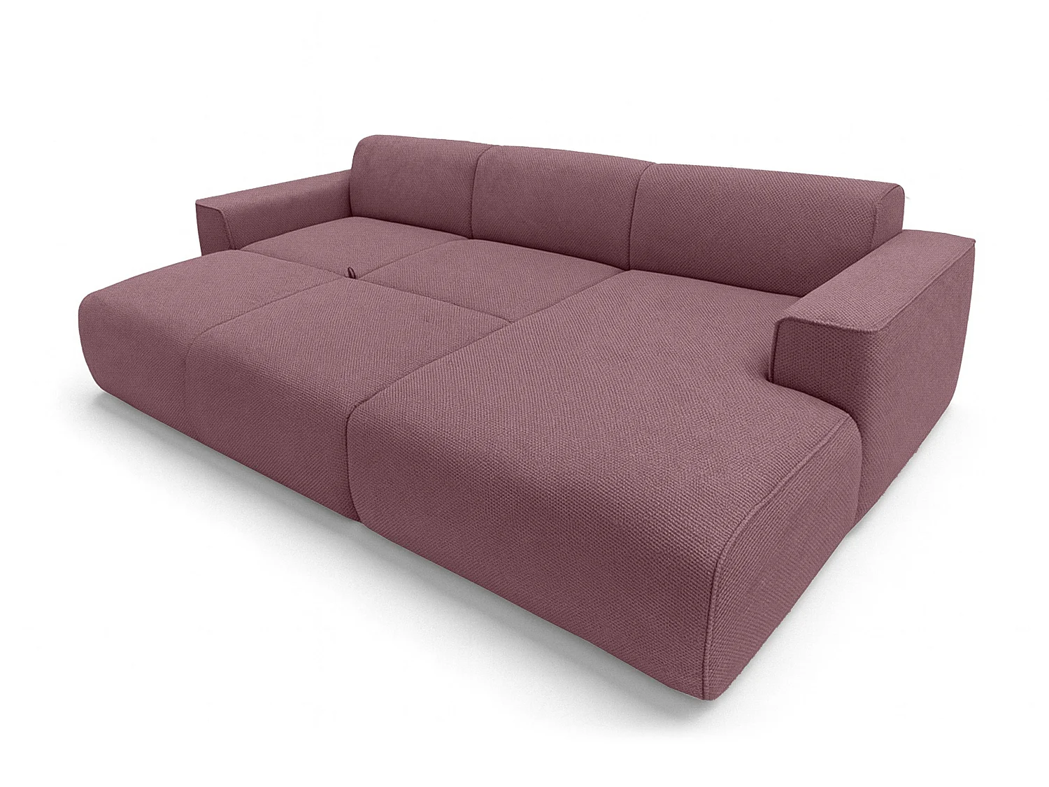 Canapé d'angle panoramique convertible 5 places en tissu gris foncé RUYAM