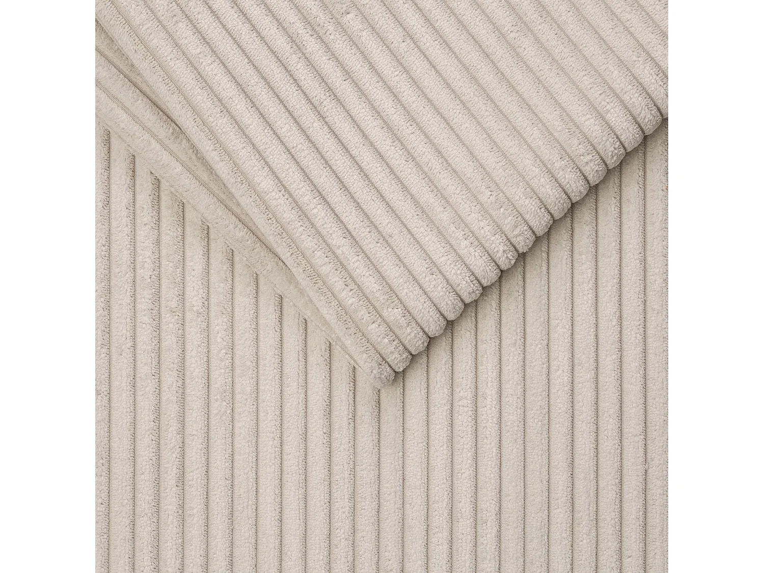 AX LIVING Hatay Schlafsofa 2 Sitzer Cord Creme Sofa mit Bettkasten 170