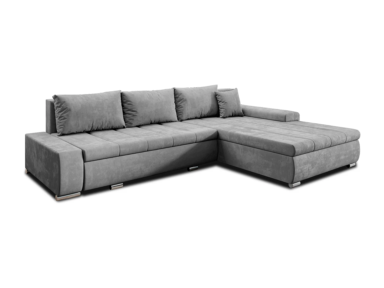 AX LIVING Canapé d’angle Tunceli gris 297 cm convertible moderne