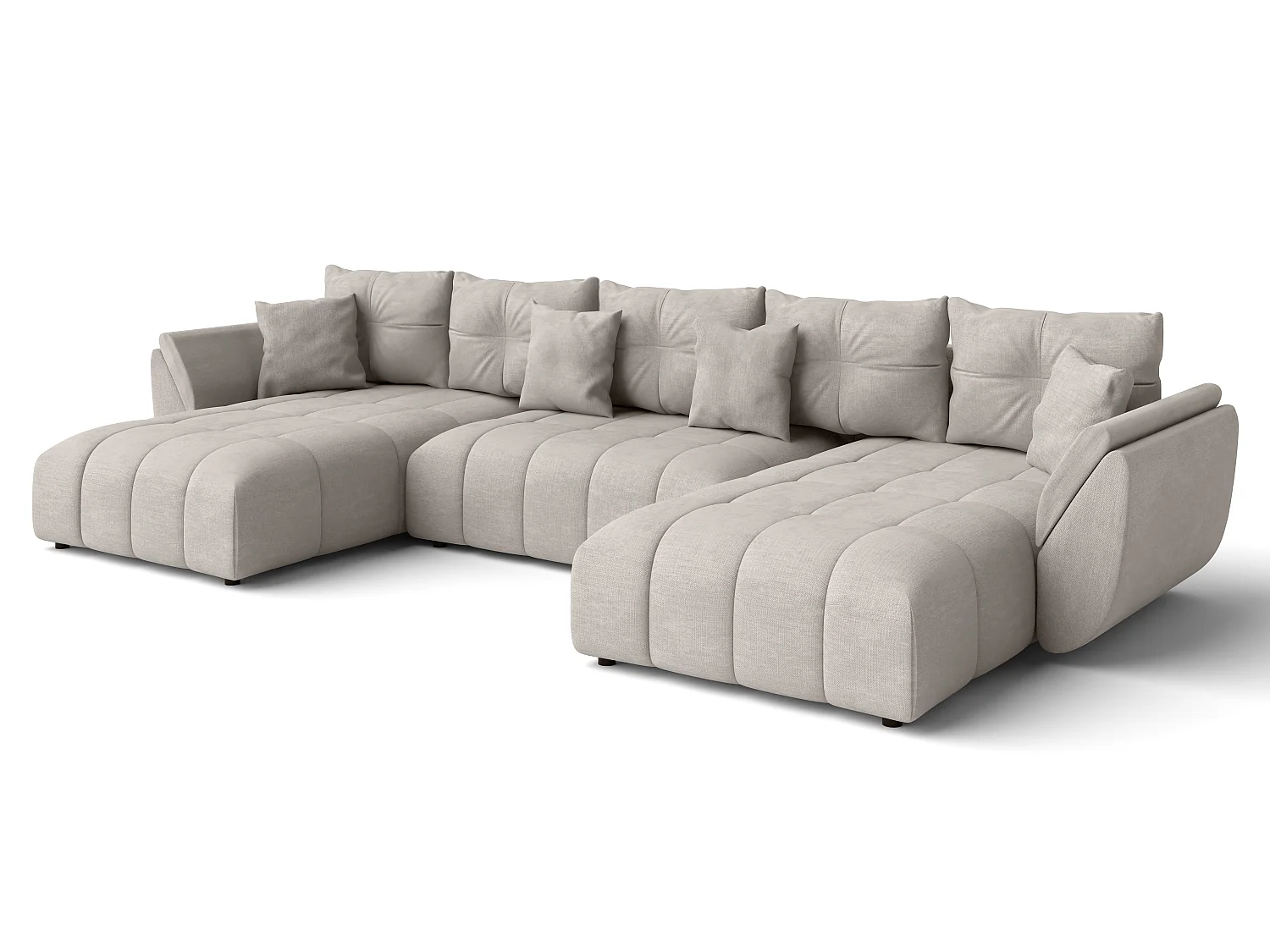 AX LIVING Couch U Form mit Schlaffunktion Antalya 382 cm beige