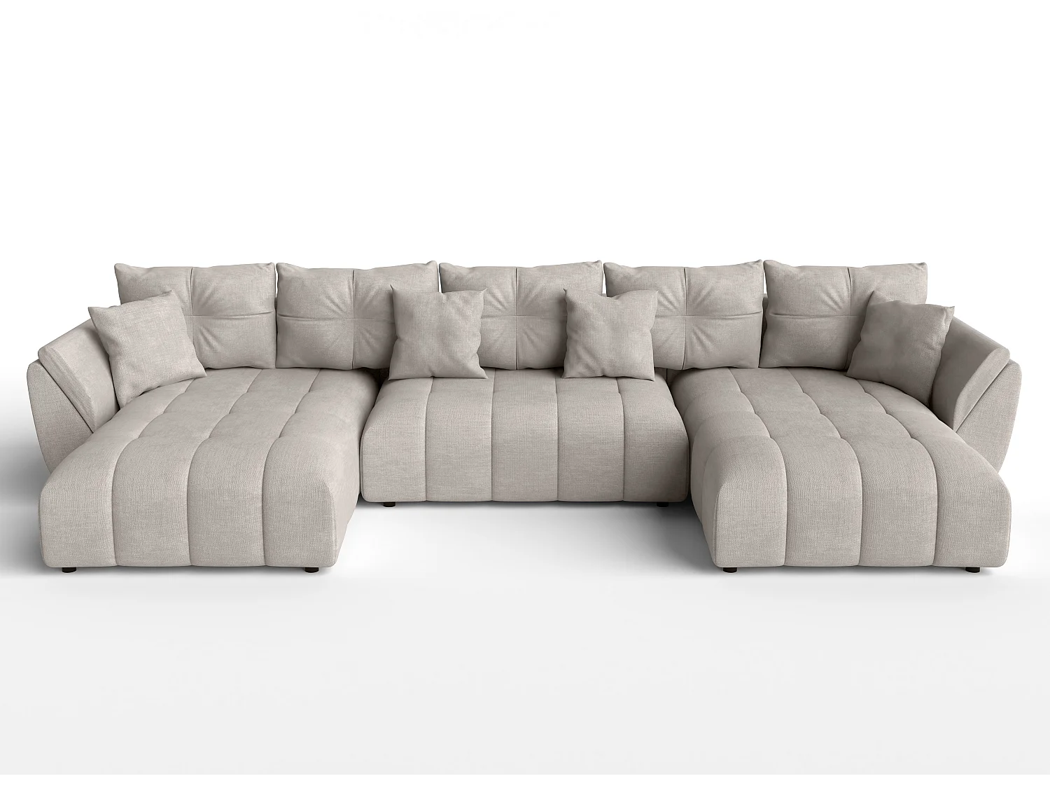 AX LIVING Couch U Form mit Schlaffunktion Antalya 382 cm beige