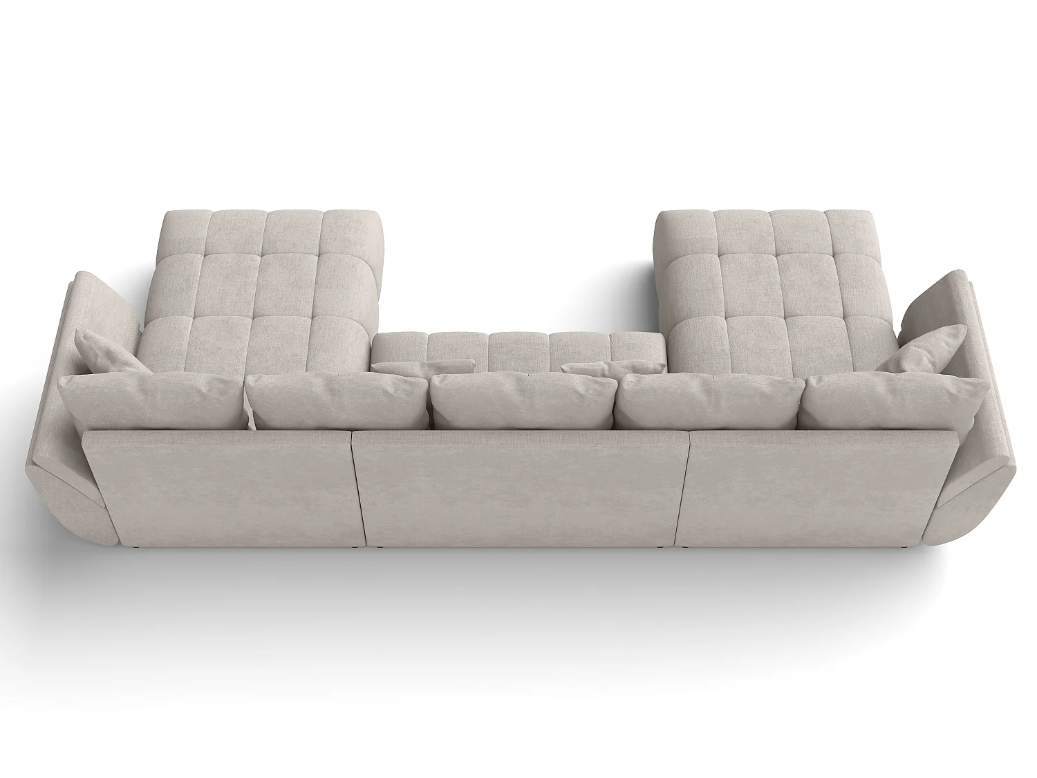 AX LIVING Couch U Form mit Schlaffunktion Antalya 382 cm beige