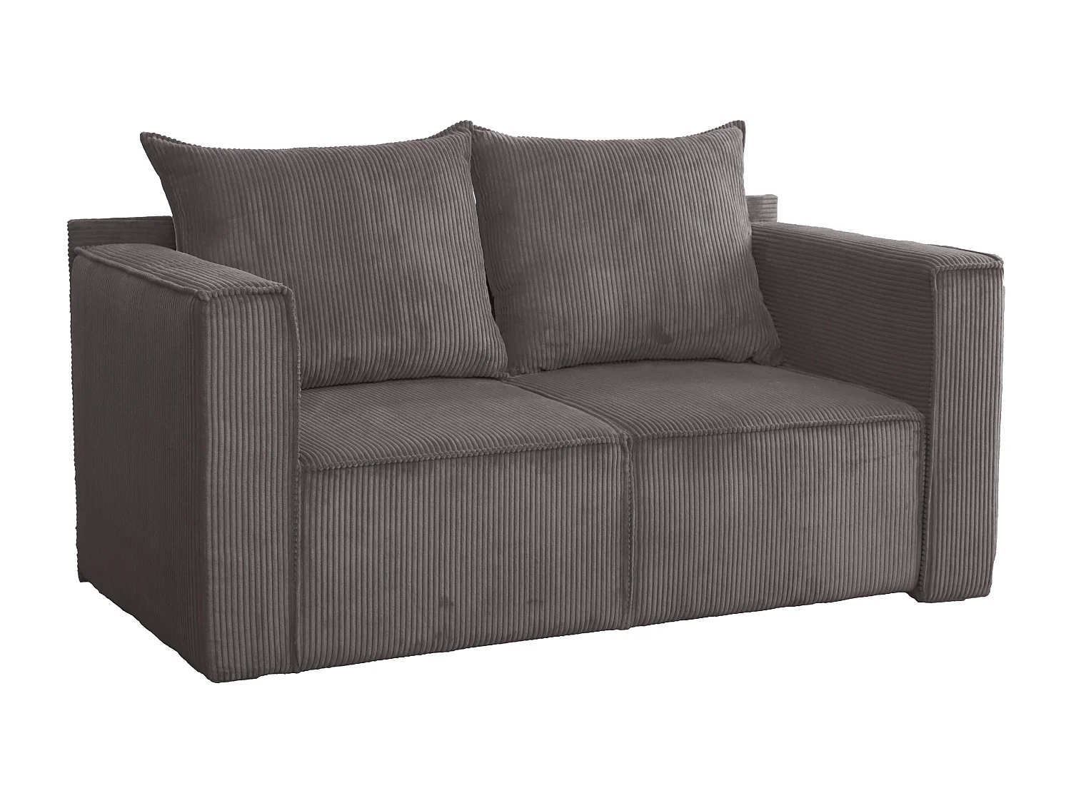 AX LIVING 2-zits slaapbank Hatay cord bruin met opbergruimte