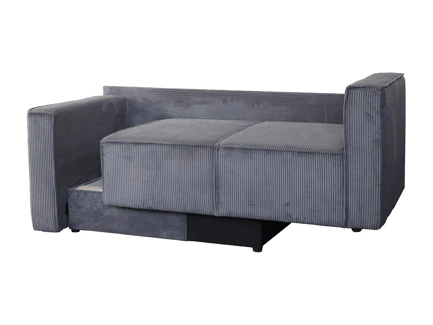 AX LIVING 2-zits slaapbank Hatay cord bruin met opbergruimte