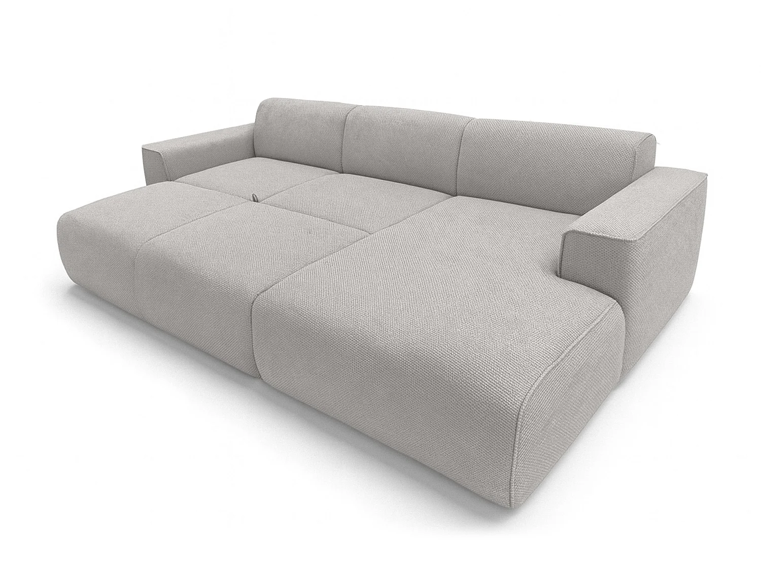 AX LIVING Wohnlandschaft mit Schlaffunktion Ruyam Schlafsofa Hellgrau R