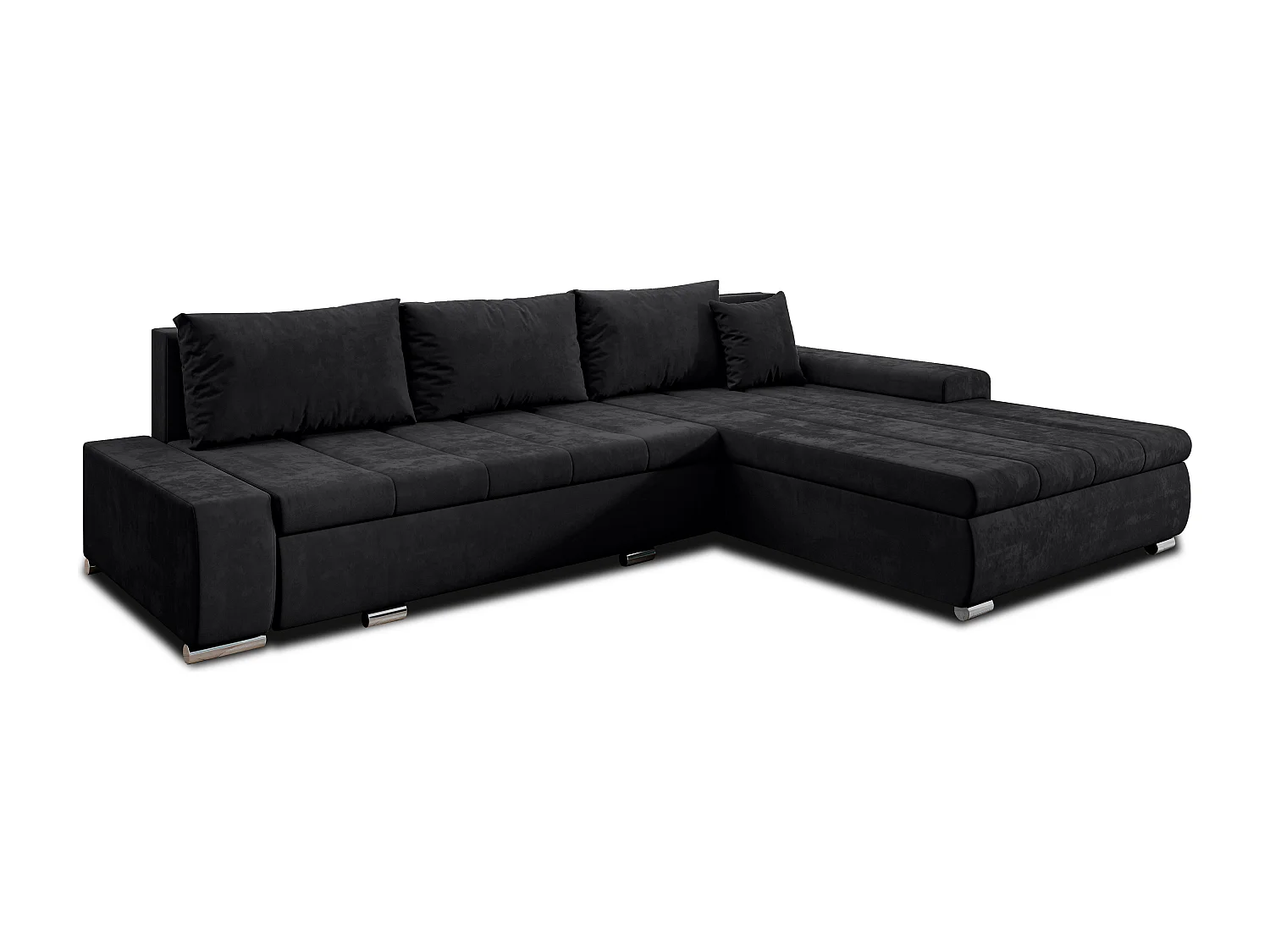 AX LIVING Canapé d’angle Tunceli anthracite 297 cm convertible moderne