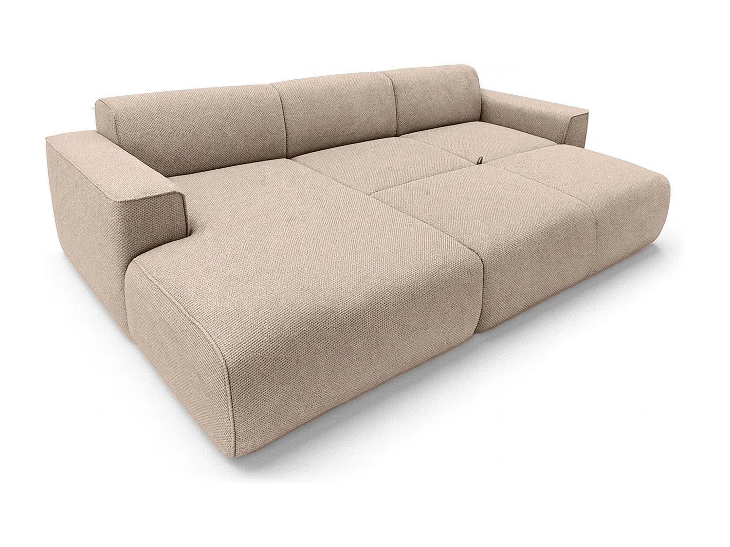 AX LIVING Canapé panoramique Ruyam 310 cm beige convertible gauche