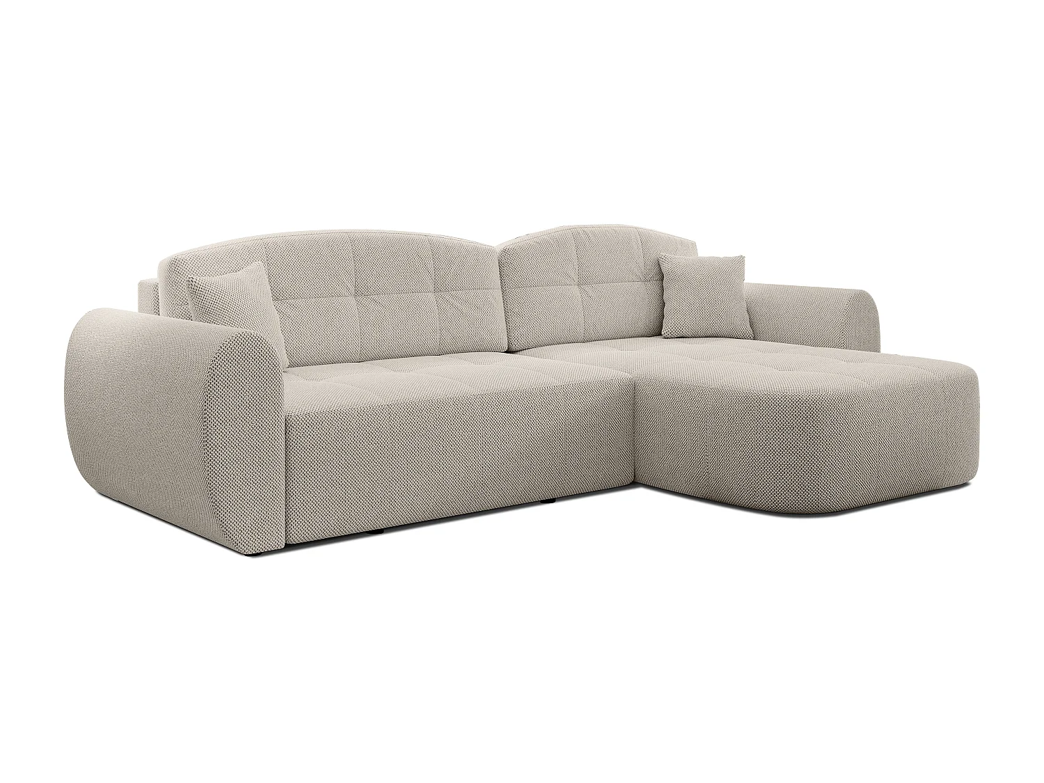 AX LIVING Canapé d’angle Nubio 282 cm beige convertible