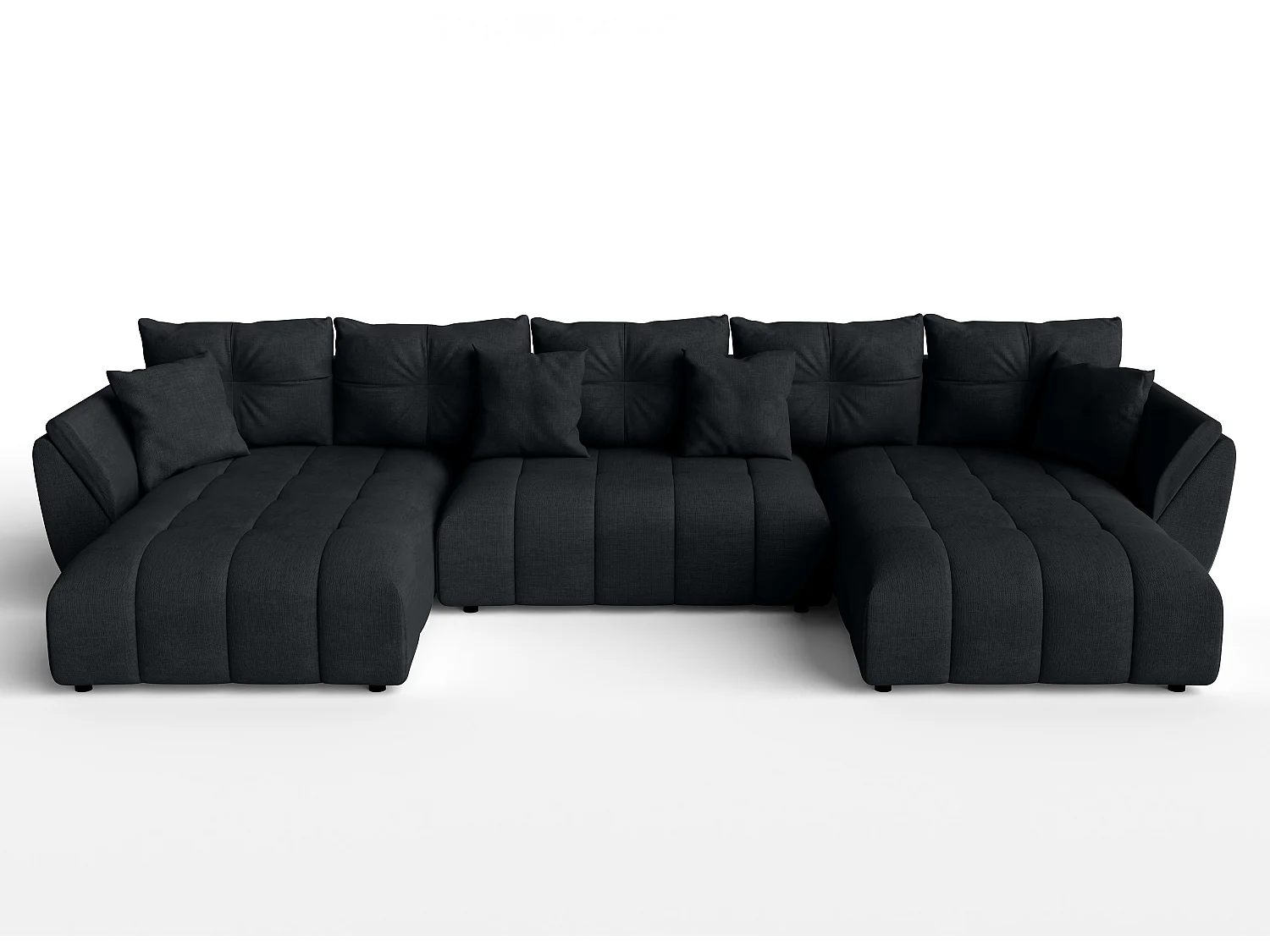 AX LIVING Couch U Form mit Schlaffunktion Antalya 382 cm schwarz
