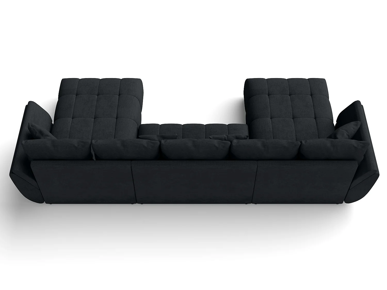 AX LIVING Couch U Form mit Schlaffunktion Antalya 382 cm schwarz