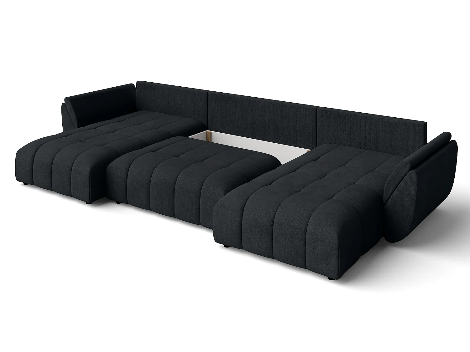 AX LIVING Couch U Form mit Schlaffunktion Antalya 382 cm schwarz