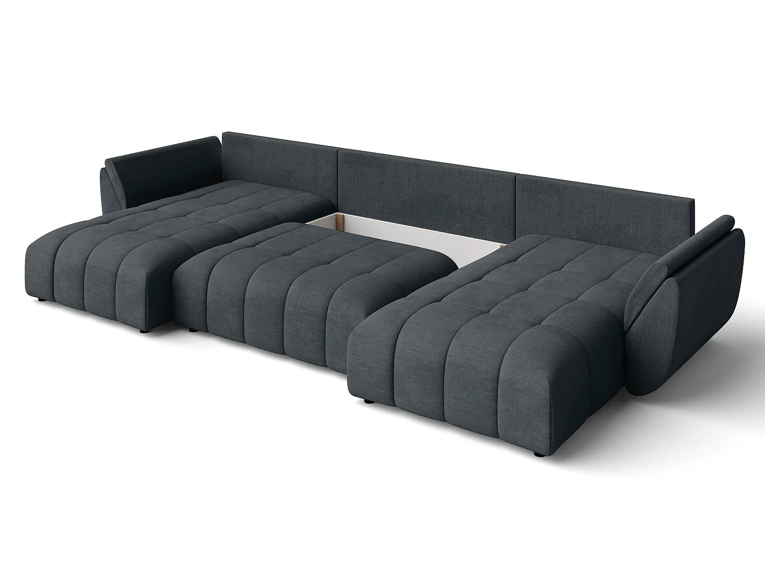 AX LIVING Canapé panoramique en U Antalya 382 cm gris convertible