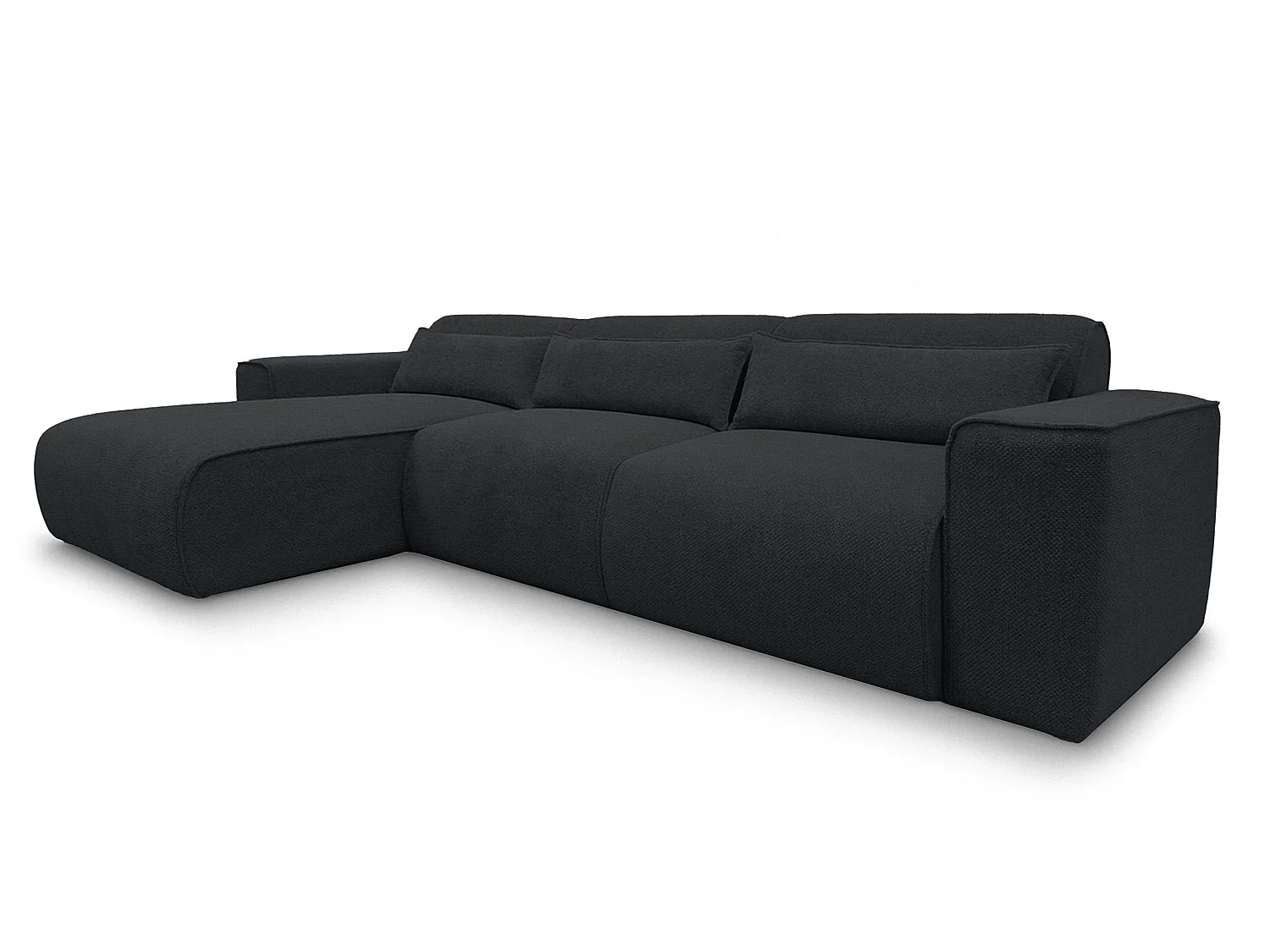AX LIVING Hoekslaapbank Ruyam Zwart 310 cm Links