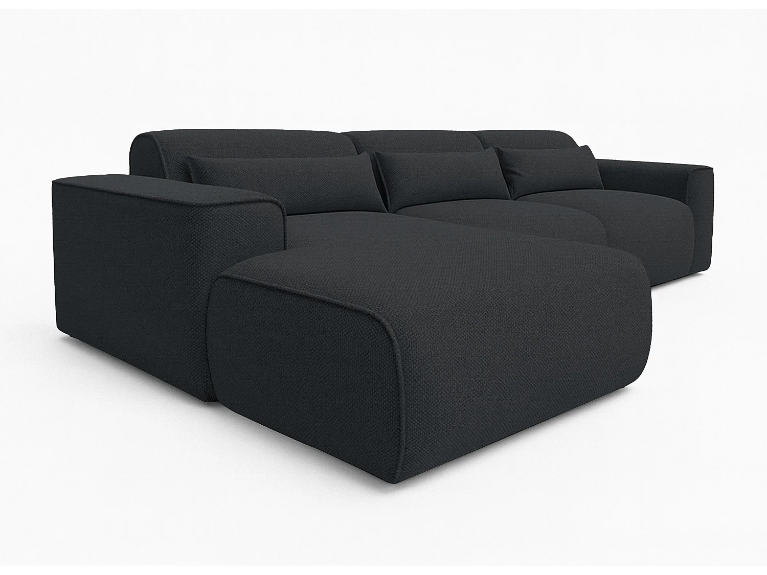 AX LIVING Hoekslaapbank Ruyam Zwart 310 cm Links