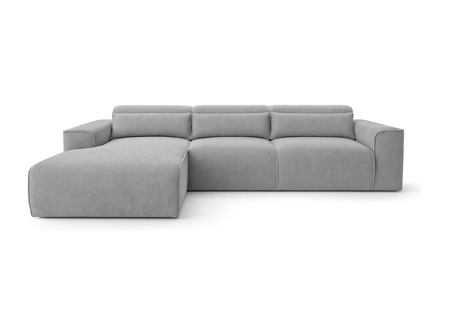 AX LIVING Canapé panoramique Ruyam 310 cm gris foncé convertible gauche