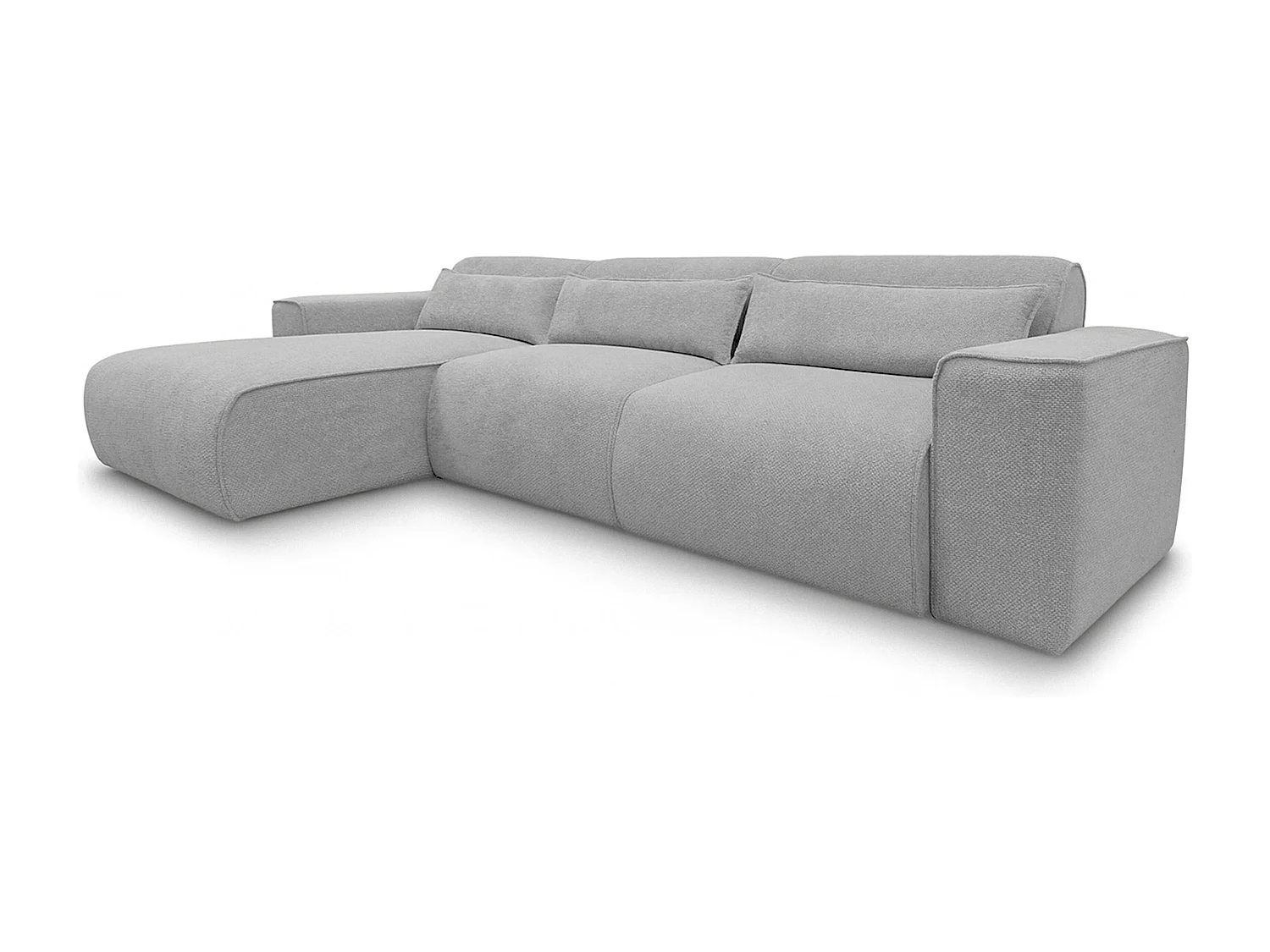 AX LIVING Canapé panoramique Ruyam 310 cm gris foncé convertible gauche