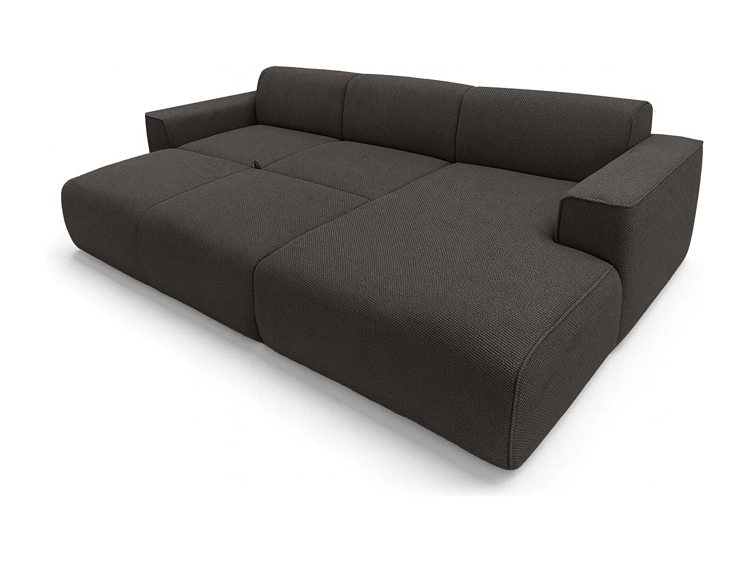 AX LIVING Canapé panoramique Ruyam 310 cm gris convertible droite