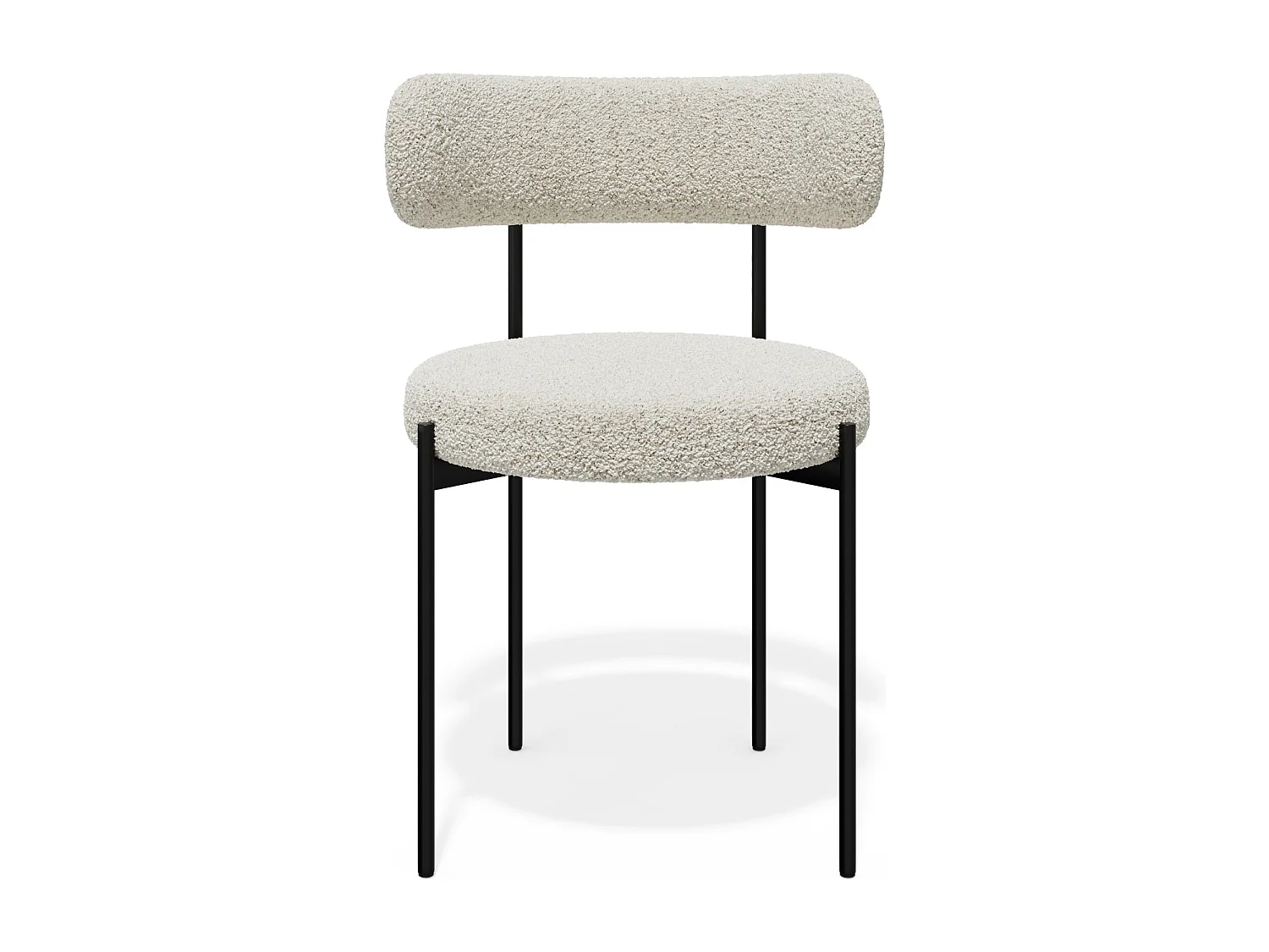 Lot de 2 chaises  en Bouclette Crème