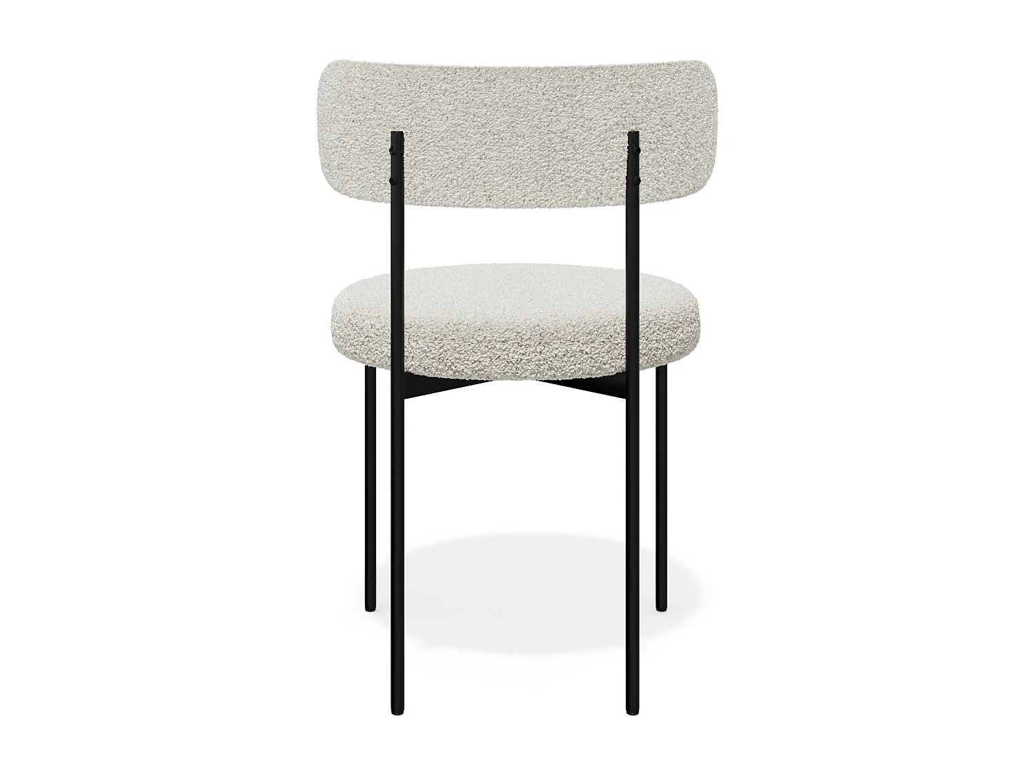 Lot de 2 chaises  en Bouclette Crème