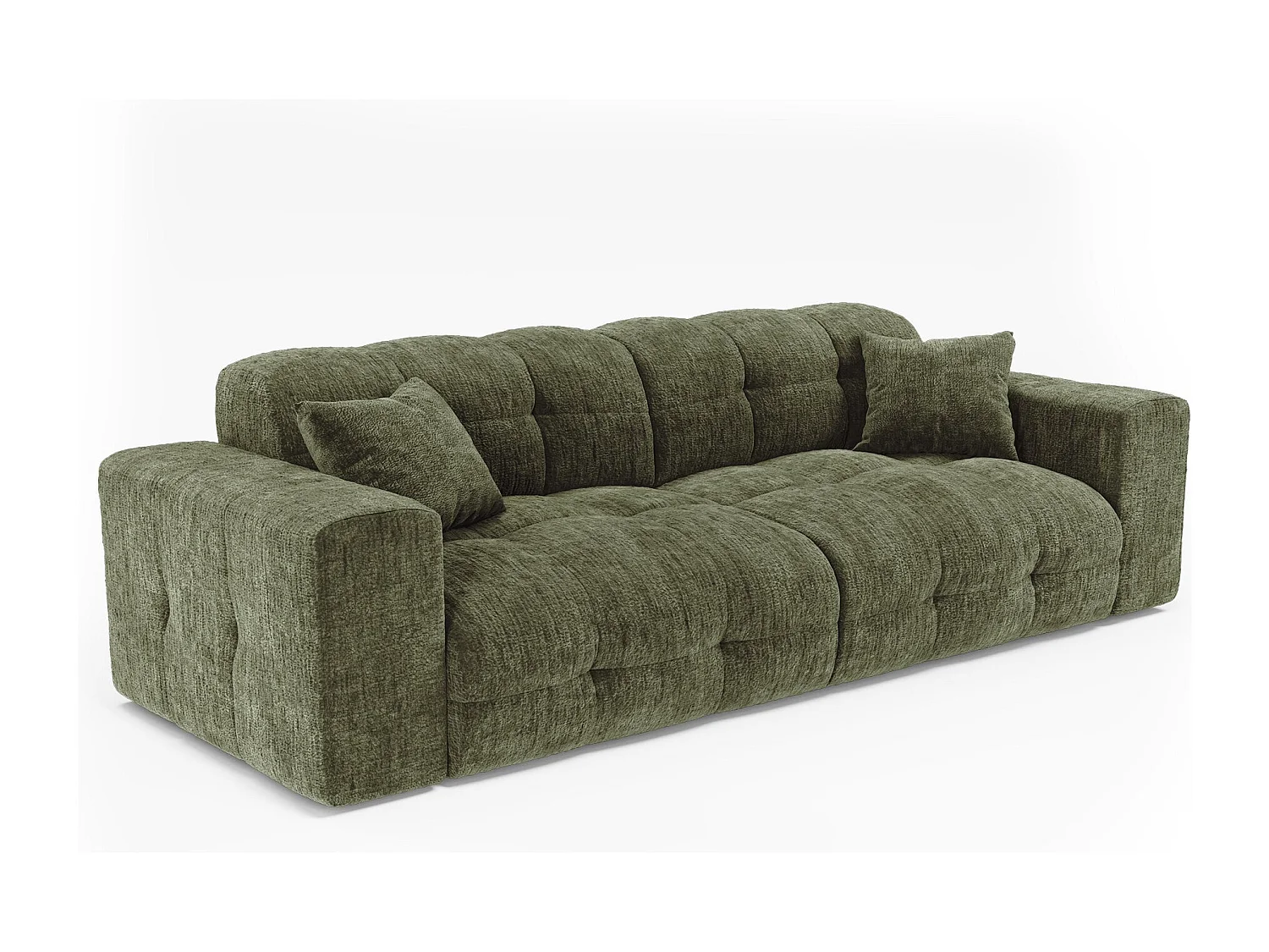 Canapé COCOON en Velours gaufré Vert vintage