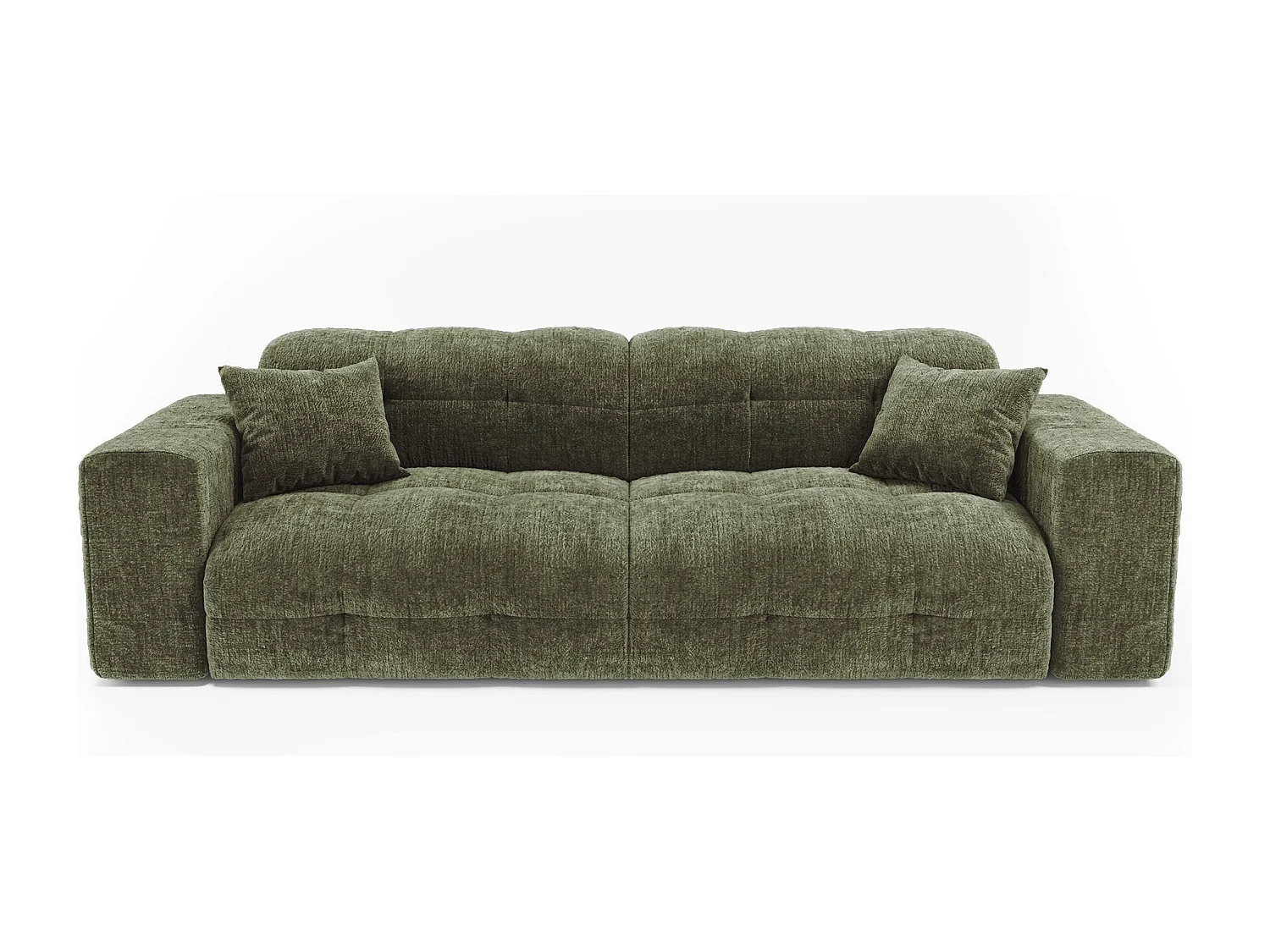 Canapé COCOON en Velours gaufré Vert vintage